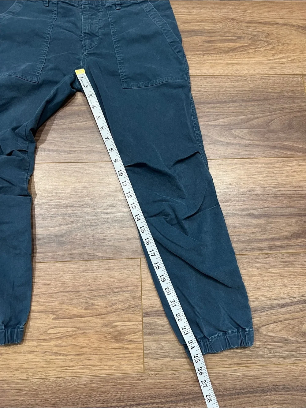 Nili Lotan Jogger Cropped Military Pants in Washed Blue Size 4